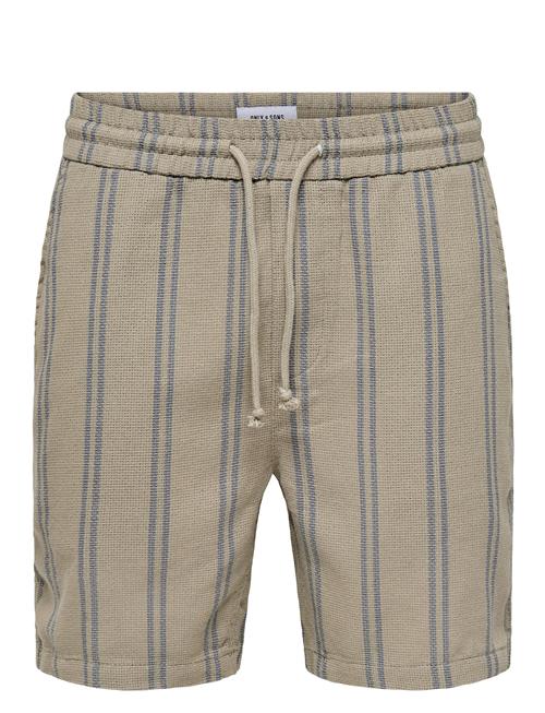 ONLY & SONS | Onstrev Life Reg Struc Stripe Shorts | XXL