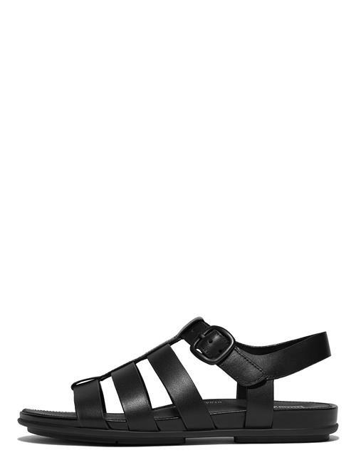 FitFlop | Gracie Rubber-Buckle Leather Fisherman Sandals | 36