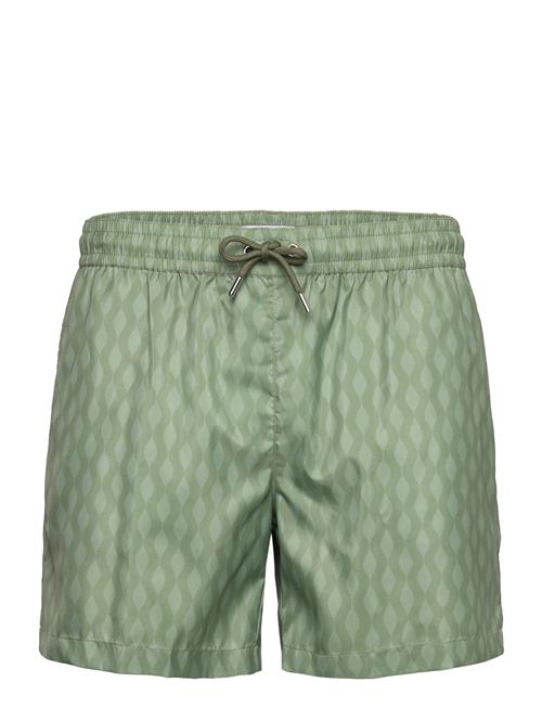 The Resort Co. | Classic Swim Shorts Green Waves | M 36 cm