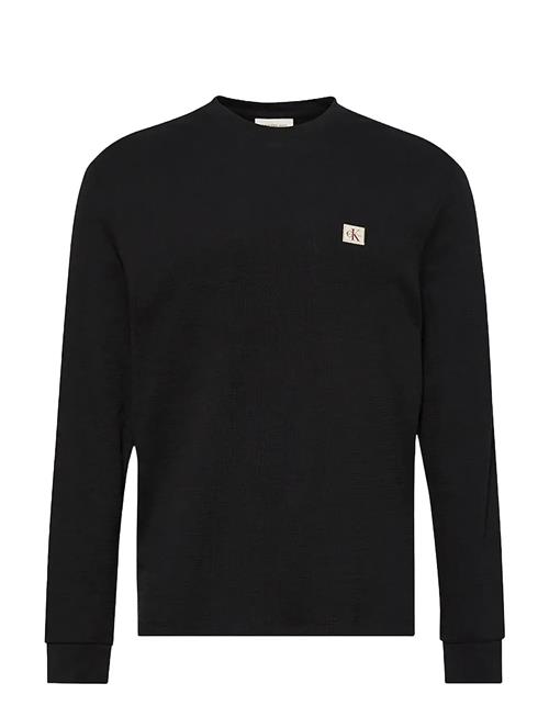 Calvin Klein Jeans | Ls Waffle Woven Label Crewnk Tee | XL