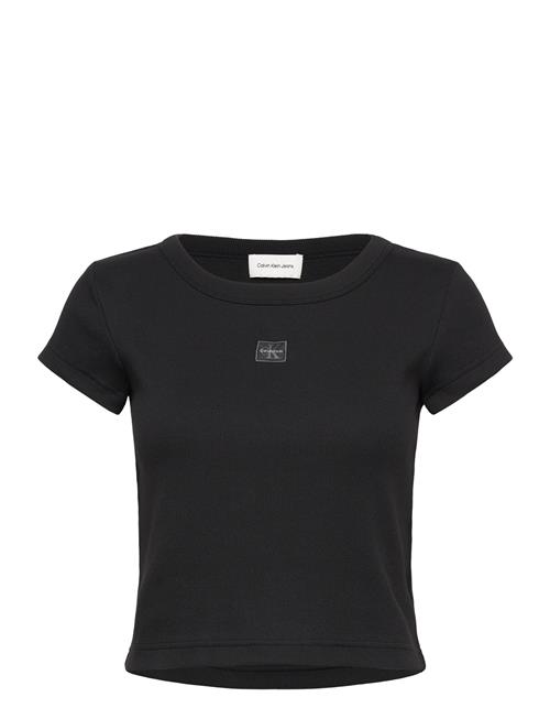 Calvin Klein Jeans | A- Woven Label 2X2 Rib Baby Tee | M