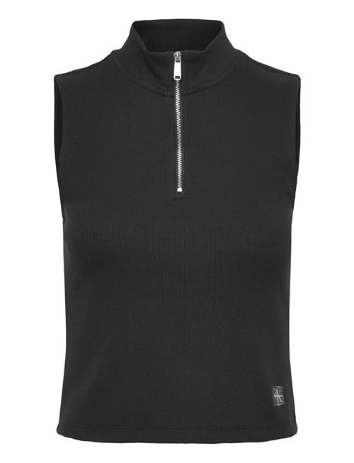 Calvin Klein Jeans | A- Woven Label Sl Qz Top | XXS