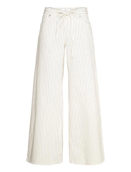 Mango | Wide Leg Jeans With Stripes And Belt | 36