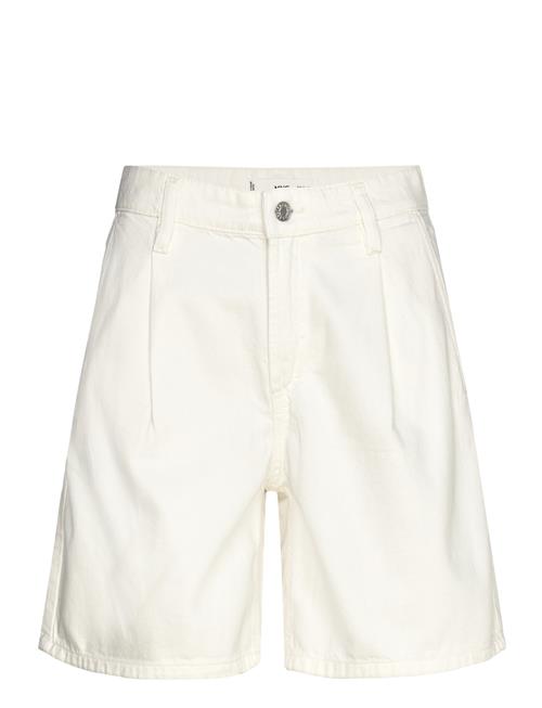 Mango | Mid-Rise Denim Bermuda Shorts With Pleats | 32