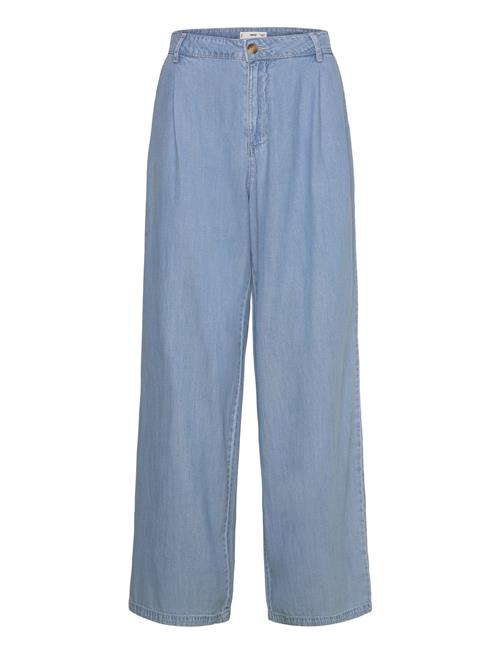 Mango | Wide Leg Lyocell Pants With Pleats | 42