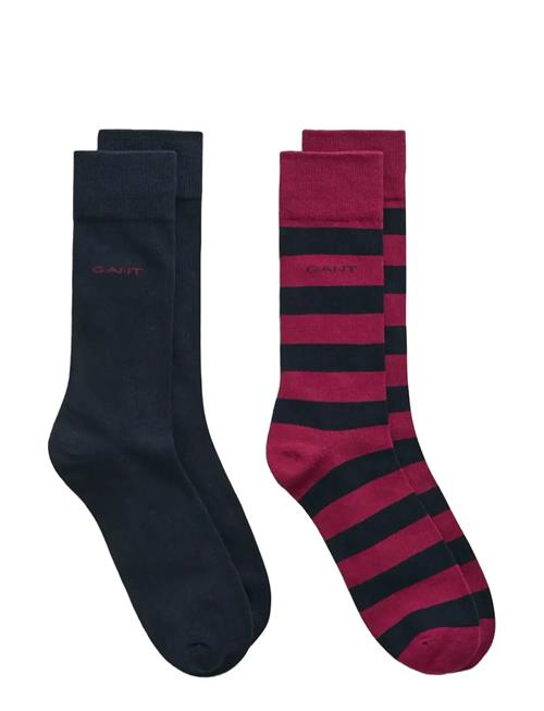 GANT | Barstripe And Solid Socks 2-Pack | 40-42