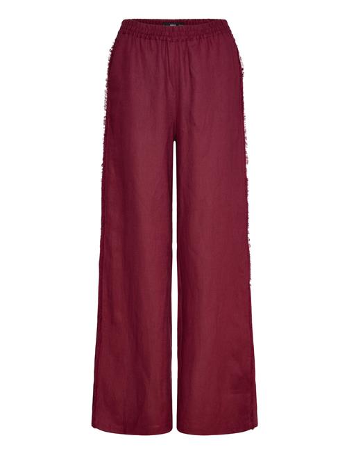 Mango | Linen Suit Trousers With Frayed Ends | M