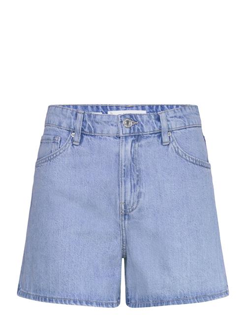 Mango | High-Waisted Straight-Fit Denim Shorts | 40