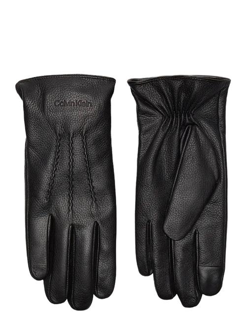 Calvin Klein | Classic Pebble Leather Gloves | L/XL