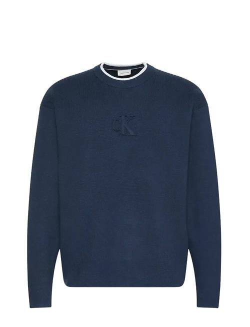 Calvin Klein Jeans | Ls Embossed Logo Crewnk Sweater | L