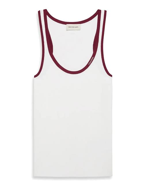 Calvin Klein Jeans | Ctn Rib Tank With Color Block Tr | XXS