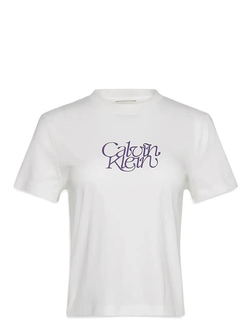 Calvin Klein Jeans | Ss Fitted Script Calvin Klein Te | XXS