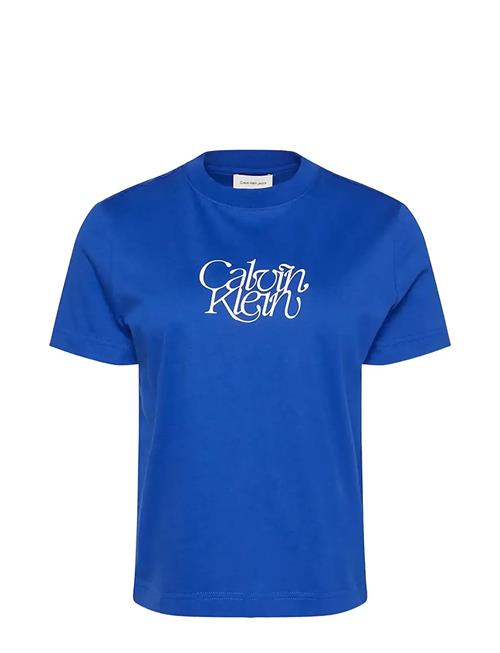 Calvin Klein Jeans | Ss Fitted Script Calvin Klein Te | XXS