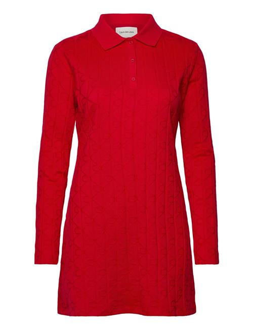 Calvin Klein Jeans | Aop Jacquard Ls Polo Dress | S