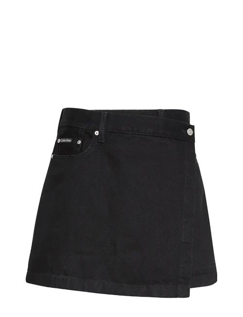 Calvin Klein Jeans | Denim Mini Wrap Skirt Soft Black | 31