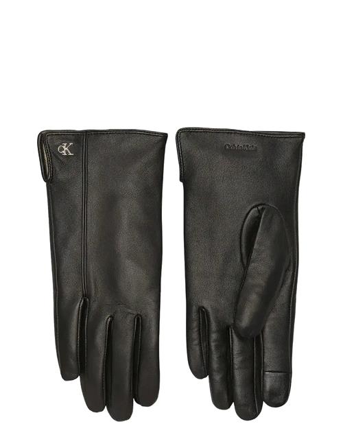 Calvin Klein | Metal Ck Leather Gloves | S/M