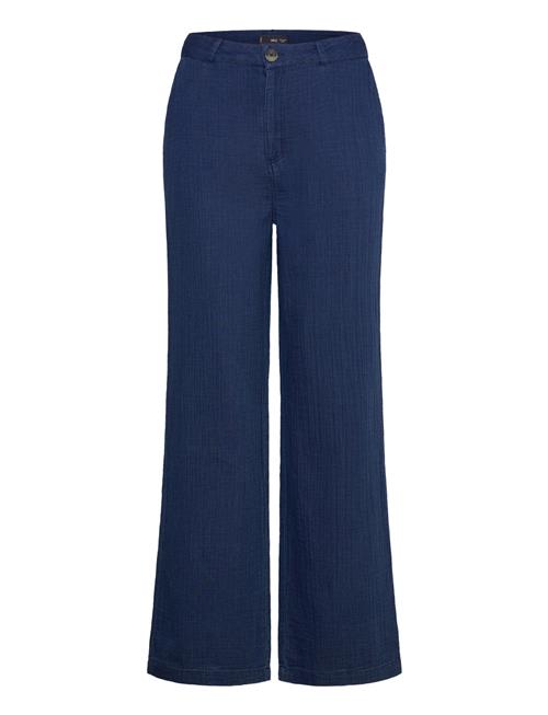 Mango | High-Waisted Denim Flowy Trousers | 44