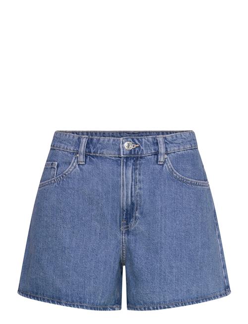 Mango | High-Waisted Straight-Fit Denim Shorts | 34