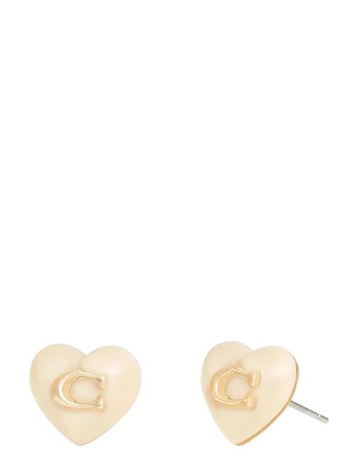 Coach Accessories | Coach Signature Heart Stud Earrings | ONE SIZE