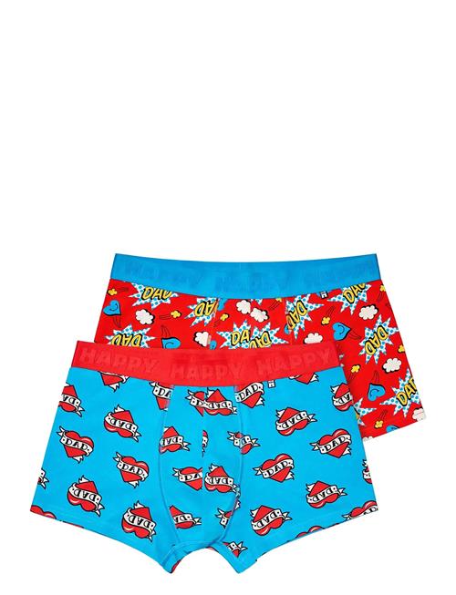 Happy Socks | 2-Pack Super Dad Short Boxers Gift Set | M