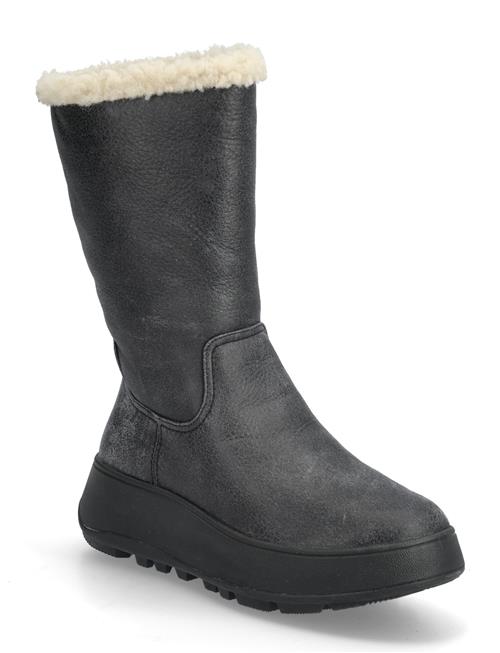 FitFlop | F-Mode Double-Faced Shearling Flatform Calf Boots | 41