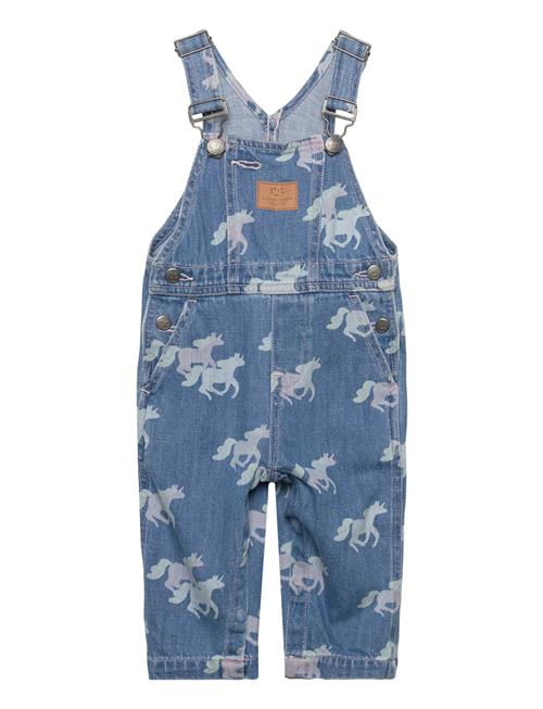 Copenhagen Colors | Organic Denim Baby Overalls W. Unicorn Print | 92