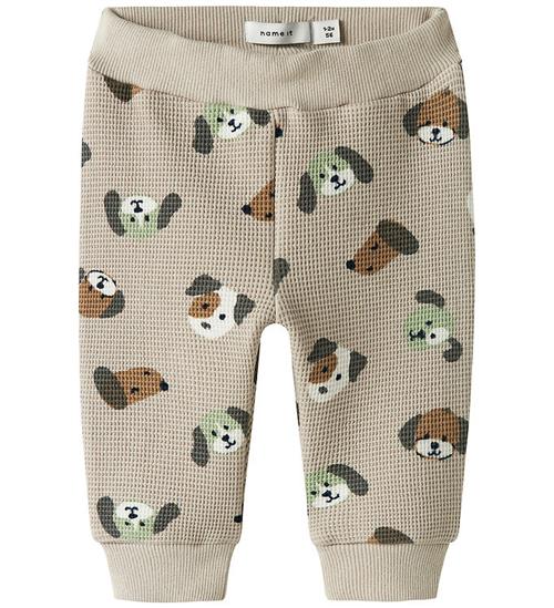 Name It Sweatpants - Vaflet - NbmTimm - Pumice Stone m. Print