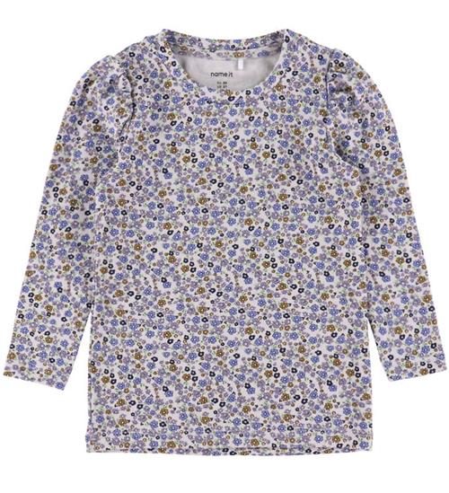Name It Bluse - NmfTuline - Lilac Marble m. Blomster