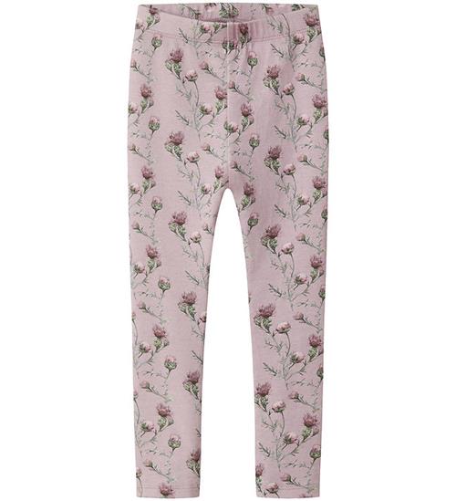 Name it Leggings - NmfTeane - Dawn Pink m. Blomster