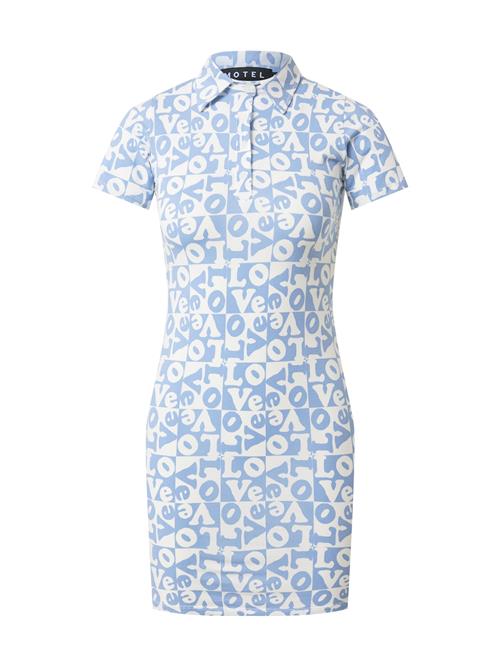 Motel Blusekjole 'JEEVES'  lyseblå / hvid