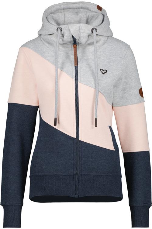 alife & kickin Sweatjakke 'SteffiAK A'  natblå / karamel / grå-meleret / pastelpink