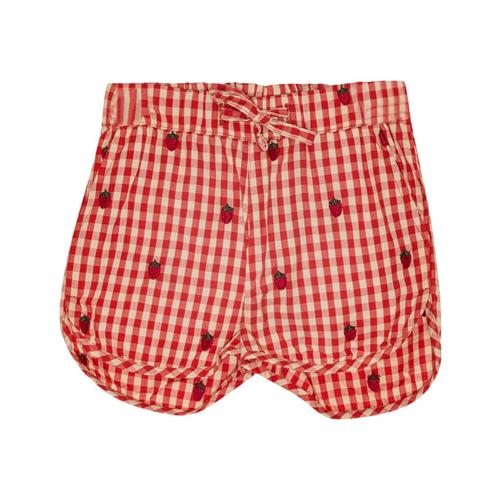 Flöss Molly Shorts Berry Gingham 92 cm  Rød  92 cm  kvinde