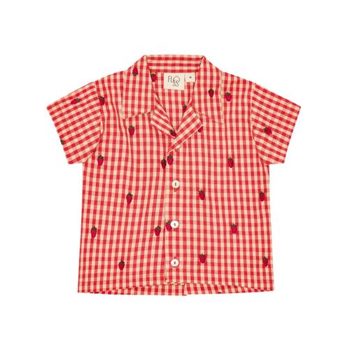 Flöss Molly skjorte Berry Gingham 140 cm  Rød  140 cm  unisex