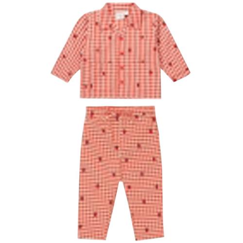 Flöss Molly Pyjamas Berry Gingham 92 cm  Rød  92 cm  kvinde