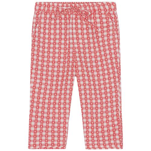 Flöss Ally Ginghame Bukser Med Hjerter Rød 122 cm  Rød  122 cm  kvinde