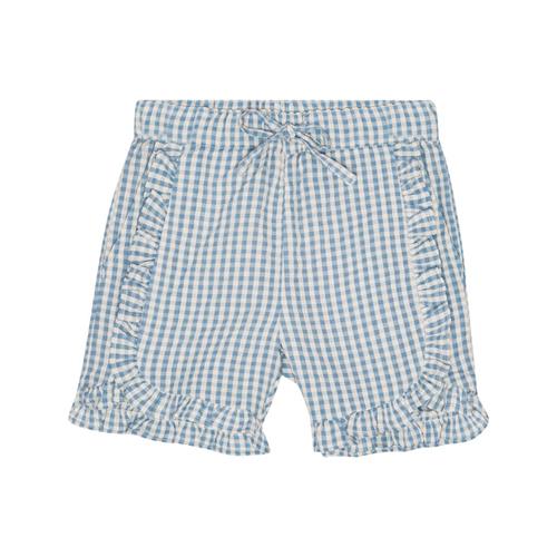 Flöss River Shorts Med Flæser Blue Soft White Gingham 86 cm  Blå  86 cm  kvinde