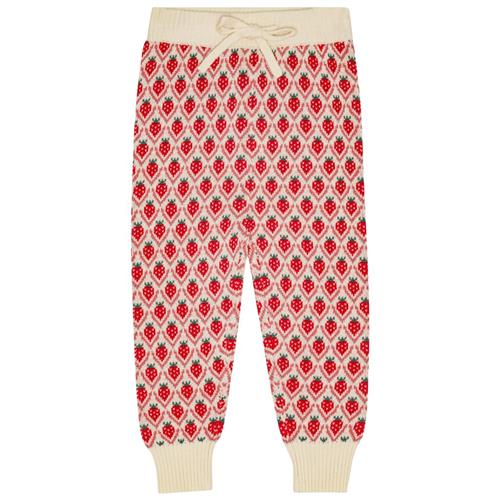 Flöss Zuri Strikkede Bukser Soft White Berry 56 cm  Rød  56 cm  kvinde