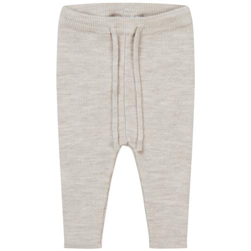 Flöss Kaya Strikkede Bukser Oat Melange 80 cm  Beige  80 cm  unisex