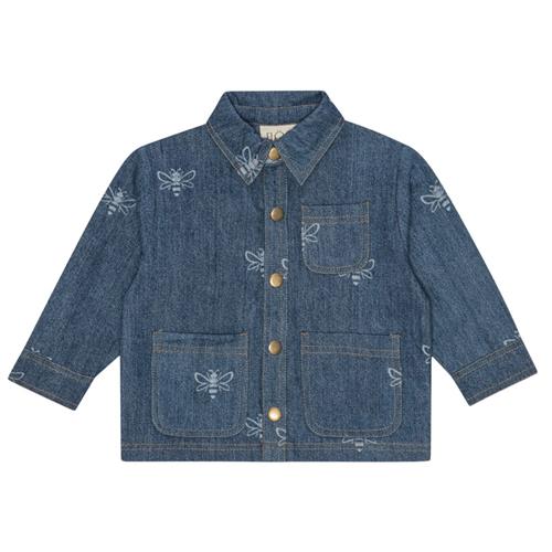 Flöss William Overshirt Blue Denim Bee 104cm  Blå  104 cm  mand