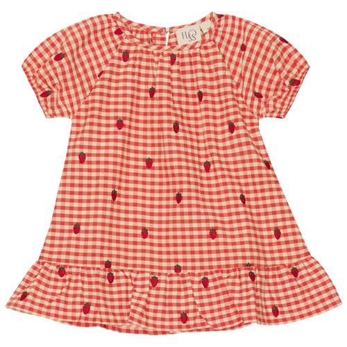Flöss Molly Kjole Berry Gingham 128 cm  Rød  128 cm  kvinde
