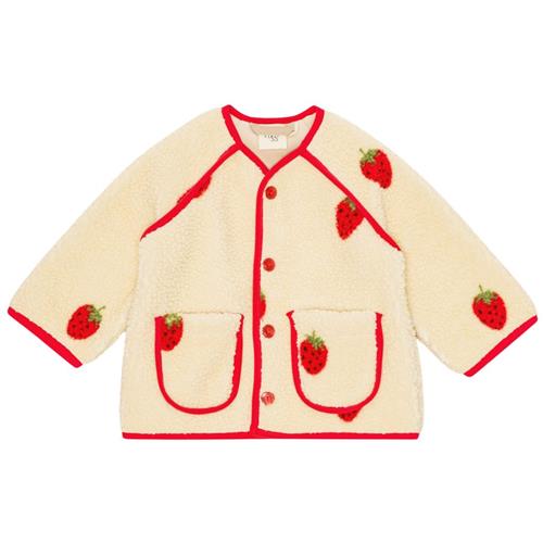 Flöss Strawberry Fleece-jakke Soft White Berry 104cm  Creme  104 cm  kvinde