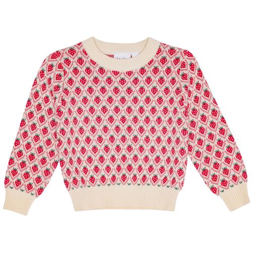 Flöss Zuri Sweater Soft White Berry 86 cm  Rød  86 cm  kvinde