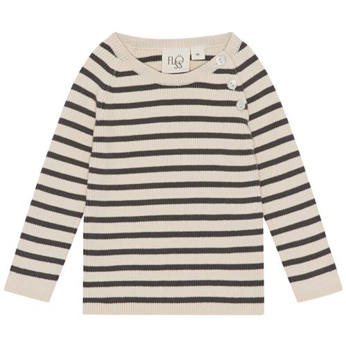 Flöss Flye Stribet Trøje Cremefarvet 62 cm  Creme  62 cm  unisex