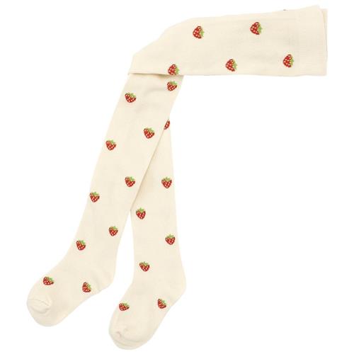 Flöss Strømper Soft White Small Berry 92/98 cm  Hvid  92/98 cm  kvinde