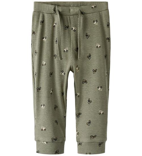 Name It Bukser - Rib - NbmNivan - Dusty Olive m. Print