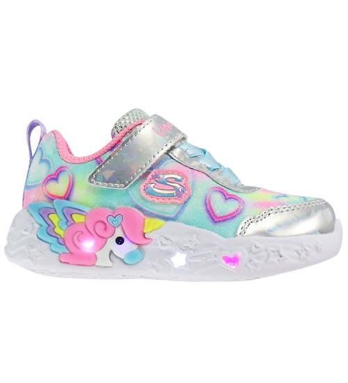 Skechers Sko - Unicorn Charmer - Silver/ Multi