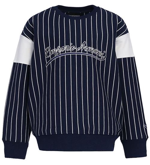 Se Emporio Armani Sweatshirt - Fant. Stripe Blue ved KidsWorld