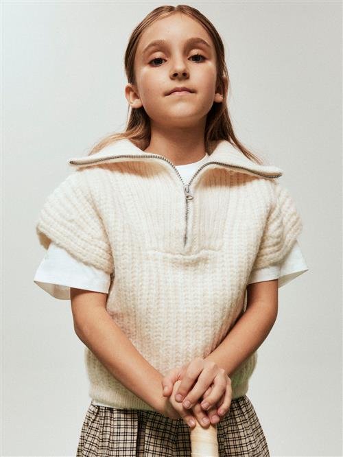 NAME IT Kort Strik Vest Tonka Cloud Dancer