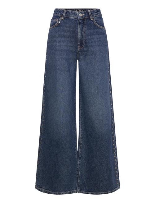 Mango | Wide-Leg Studded Jeans | 44