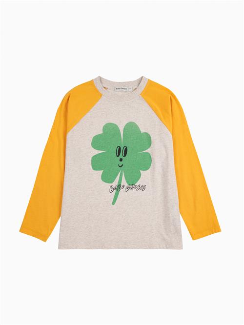 Bobo Choses Lucky Clover Ranglan T-shirt Med Ærmer Yellow  Yellow 8-9 Years  Gul  8-9 år  mand